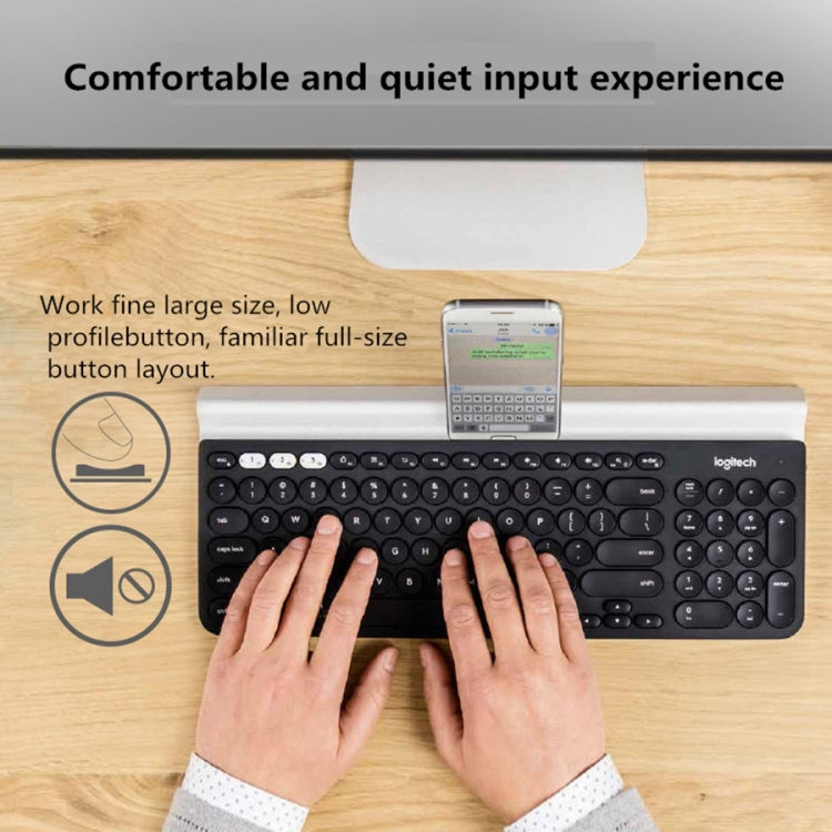 Logitech K780 Tastiera wireless multidispositivo Bluetooth + Unifying Dual Mode con supporto