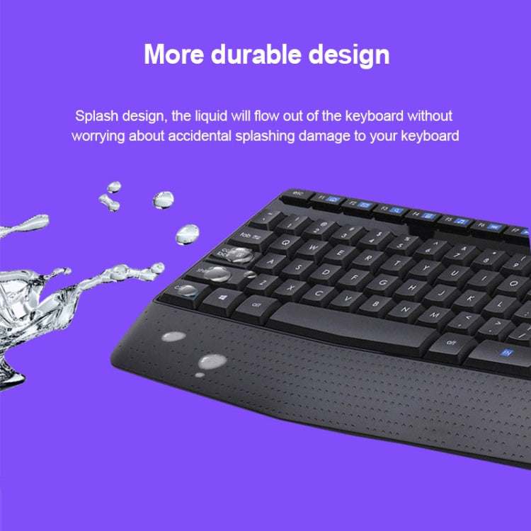 Set tastiera wireless full-size Logitech MK345 + mouse ottico wireless da 2,4 GHz 1000 DPI con ricevitore nano, Logitech MK345