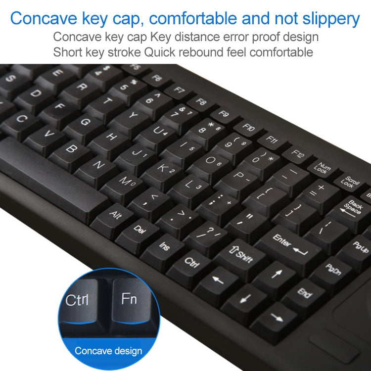 DS-8800 Interfaccia USB Previene gli spruzzi d'acqua Carattere di incisione laser Tastiera touchpad cablata monopezzo, lunghezza: 1,5 m, DS-8800 USB