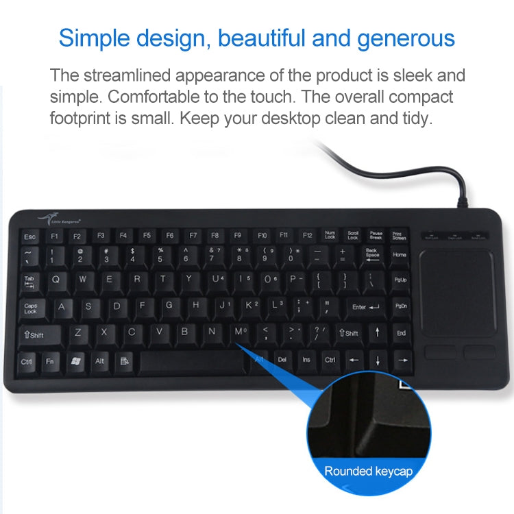 DS-8800 Interfaccia PS/2 Previene gli spruzzi d'acqua Carattere di incisione laser Tastiera touchpad cablata monopezzo, lunghezza: 1,5 m, DS-8800 PS/2