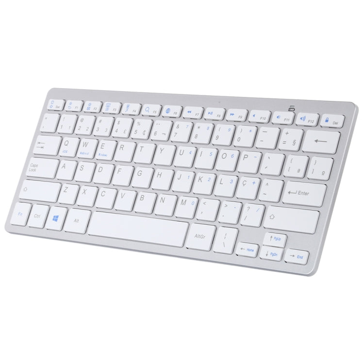 WB-8022 Tastiera Bluetooth wireless ultrasottile per iPad, Samsung, Huawei, Xiaomi, tablet PC o smartphone, tasti portoghesi, Portuguese Keys