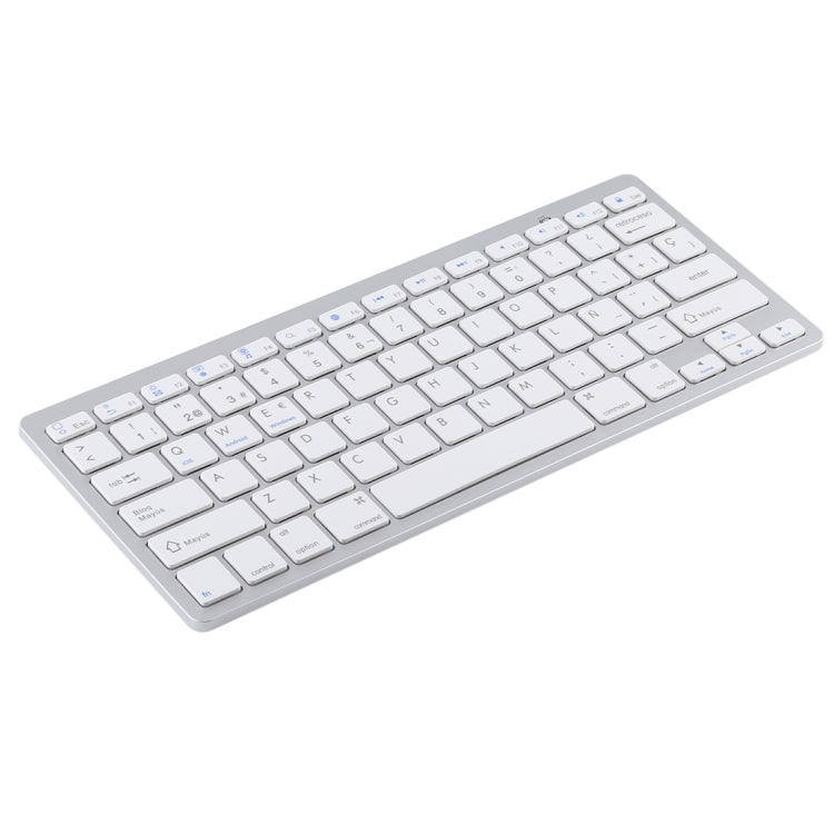WB-8022 Tastiera Bluetooth wireless ultrasottile per iPad, Samsung, Huawei, Xiaomi, tablet PC o smartphone, tasti spagnoli, Spanish Keys