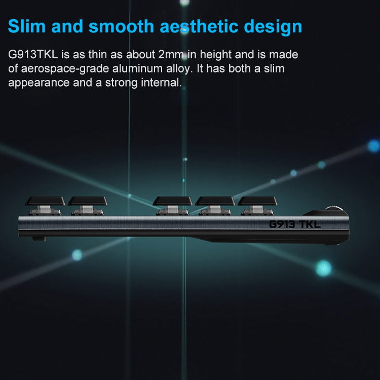 Tastiera da gioco meccanica Logitech G913 TKL Wireless RGB (GL-Lineare), GL-Linea