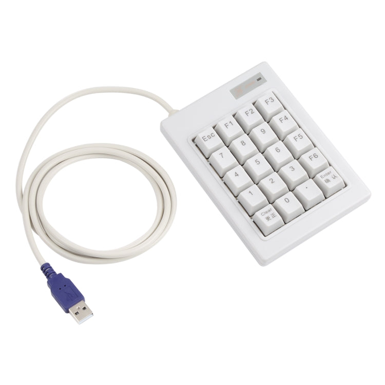 DX-20A Mini tastiera numerica meccanica con albero nero cablato USB a 20 tasti, DX-20A