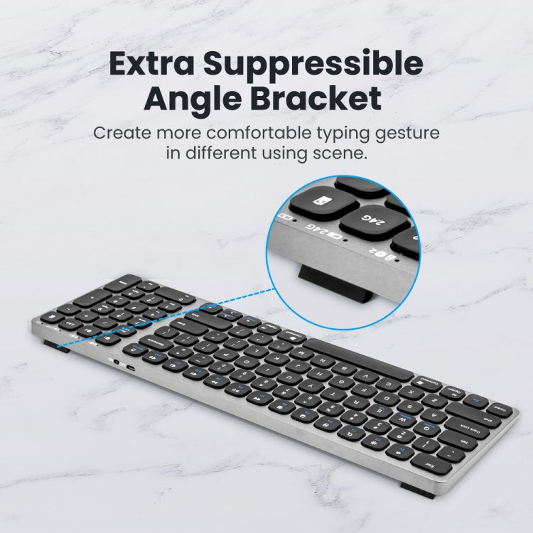 Tastiera wireless Bluetooth K4500 + set mouse silenzioso con ricarica in tre modalità