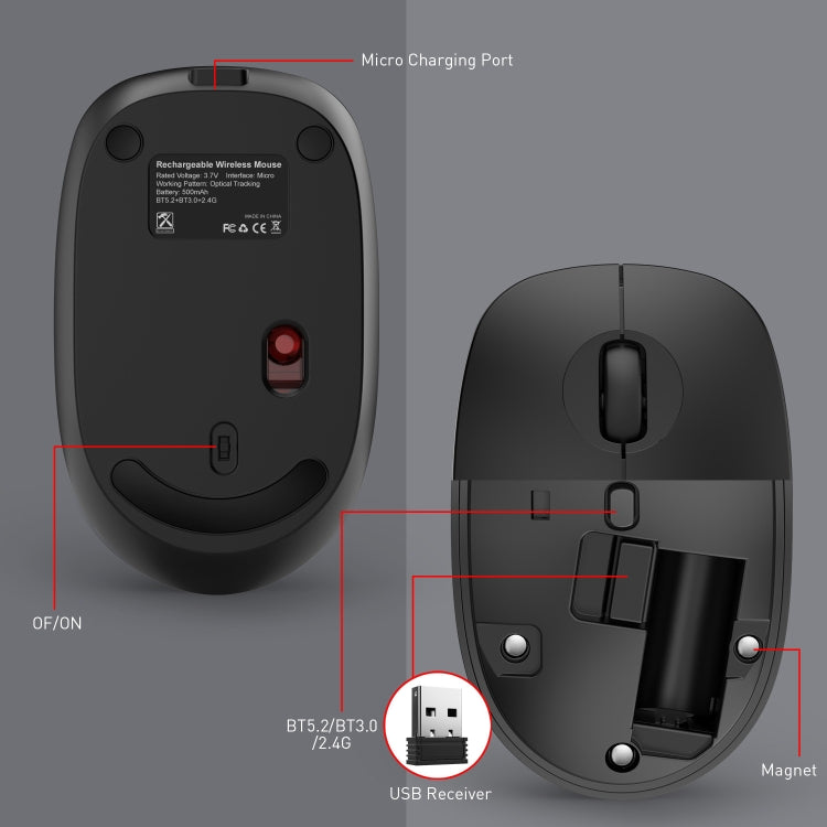 Mouse senza fili MKESPN 859 2.4G, 2.4G