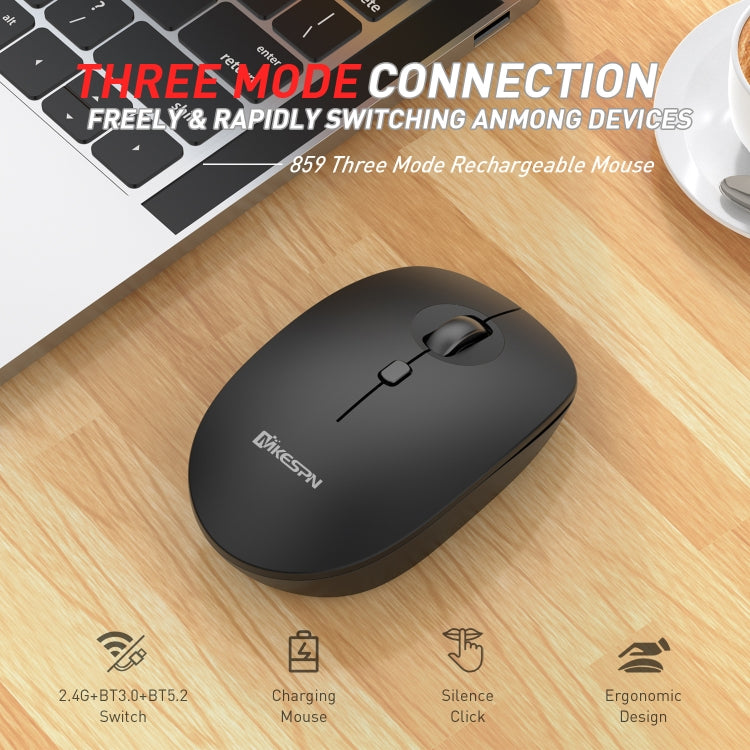 MKESPN 859 Mouse wireless a tre modalità 2.4G+BT5.0+BT3.0, 2.4G+BT5.0+BT3.0