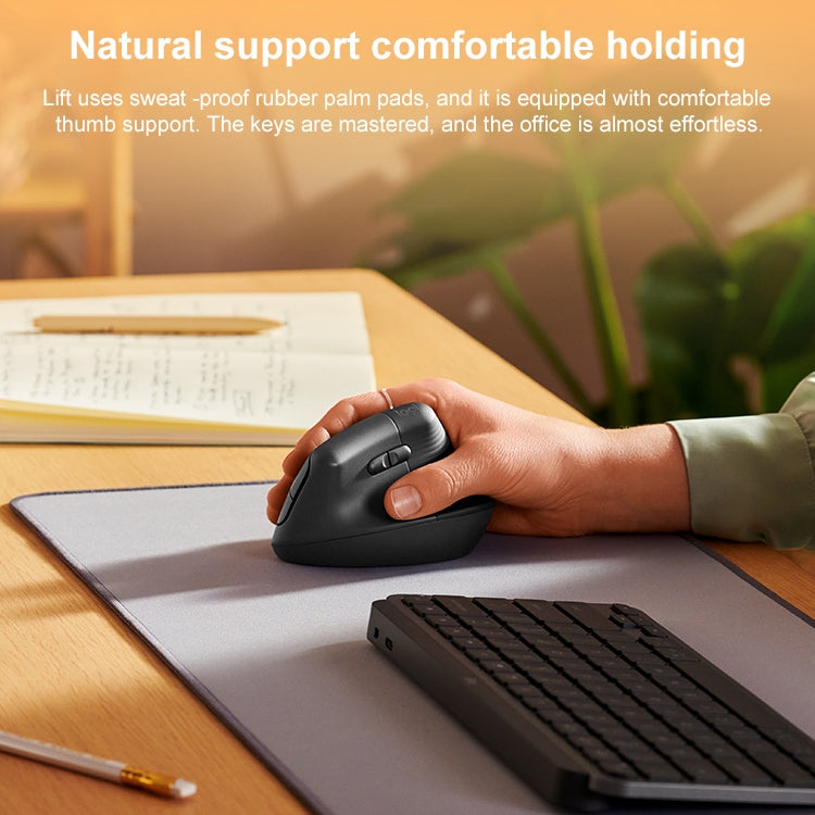 Mouse ergonomico wireless Bluetooth dual mode Logitech Lift Vertical 1000 DPI 2,4 GHz
