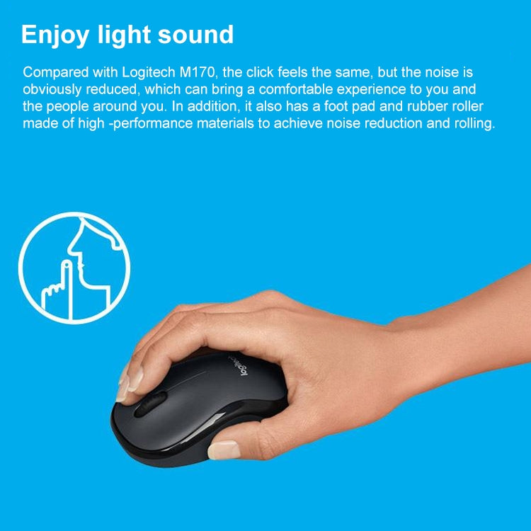 Mouse wireless ergonomico Logitech M220 1200 DPI 2,4 GHz