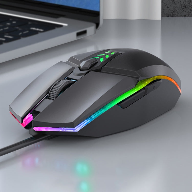 Mouse da gioco da ufficio cablato USB leggero colorato S700