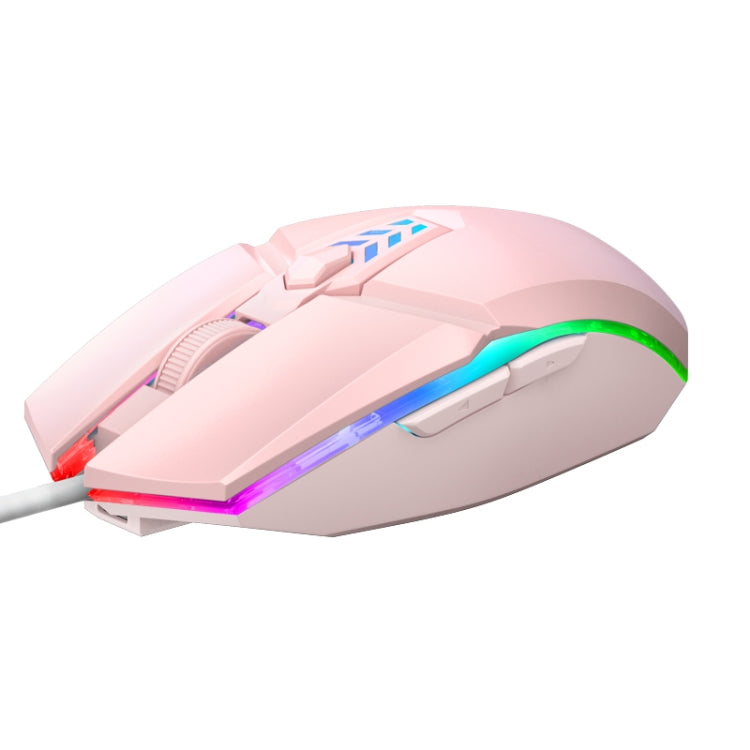 Mouse da gioco da ufficio cablato USB leggero colorato S700