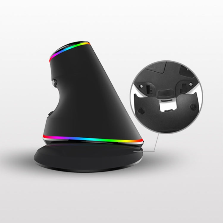 DELUX M618 Plus Mouse ottico cablato RGB Mouse verticale ergonomico 4000 DPI, 4000DPI Wired