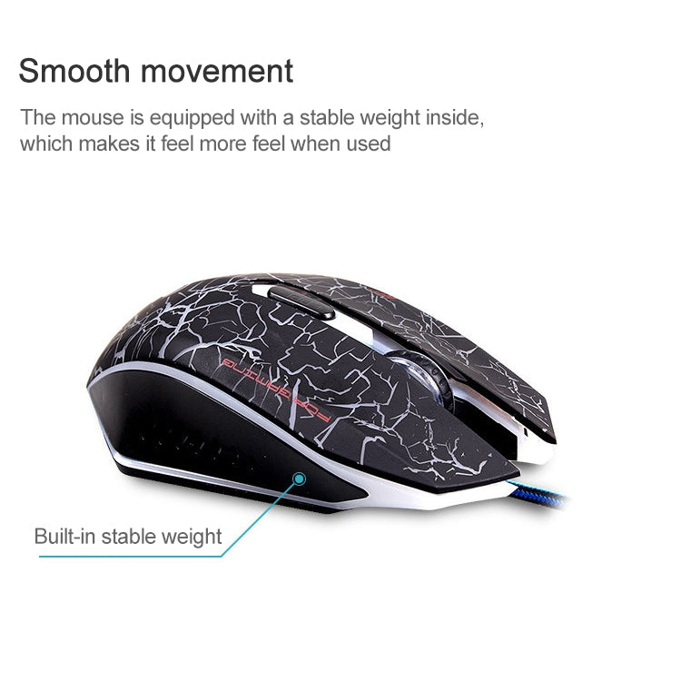 Mouse USB retroilluminato a LED cablato MC Saite A70