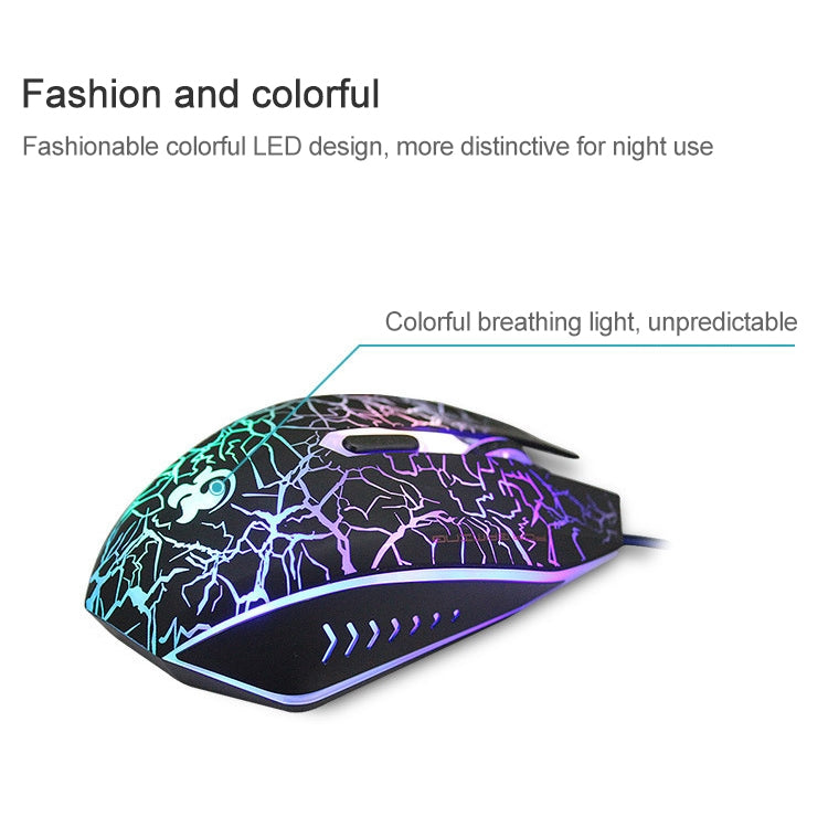 Mouse USB retroilluminato a LED cablato MC Saite A70