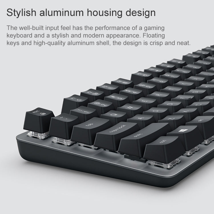 Logitech K835 Mini Tastiera meccanica cablata, albero verde, Green Shaft