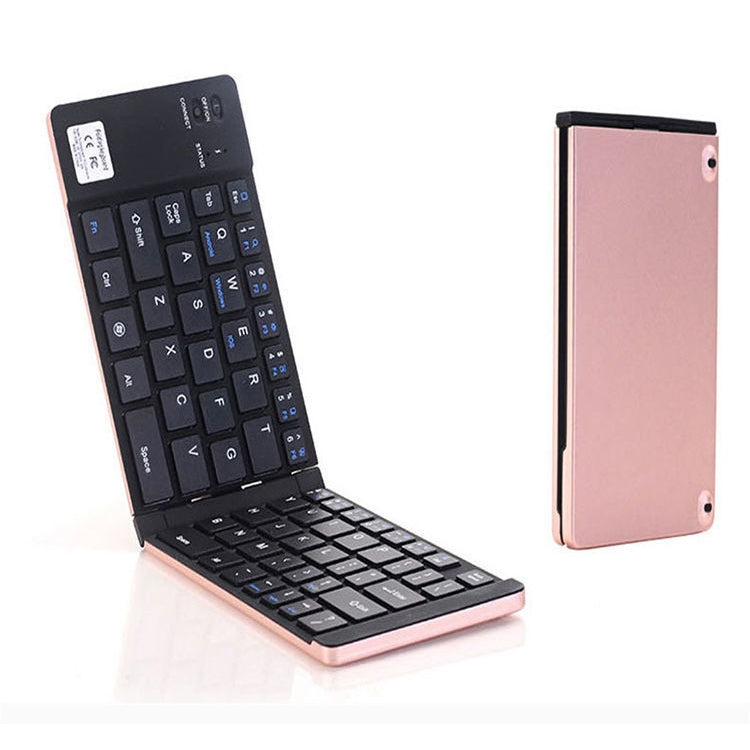 Tastiera pieghevole wireless Bluetooth F66 a 66 tasti, supporto Android / Windows / iOS, F66 2-Folding 66 Keys Black, F66 2-Folding 66 Keys Rose Gold, F66 2-Folding 66 Keys Silver, F66 2-Folding 66 Keys Gold