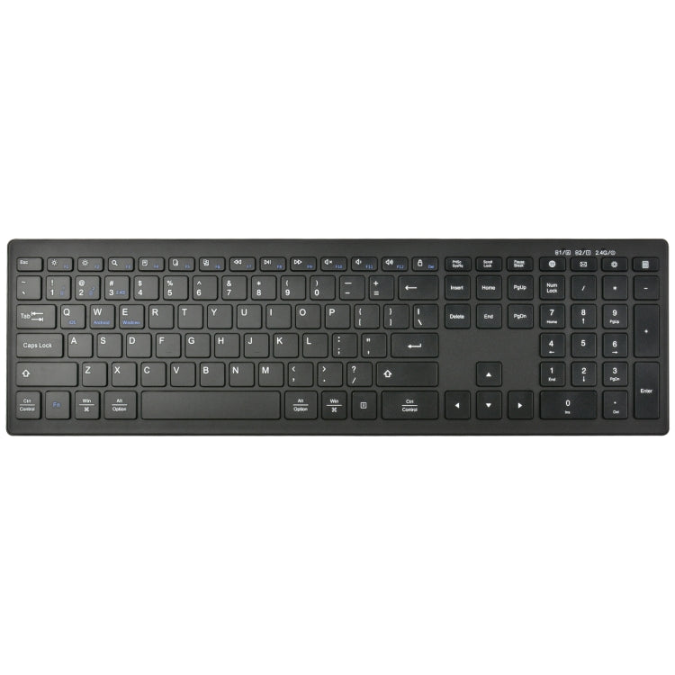 169 Tastiera wireless dual mode da 2,4 Ghz + Bluetooth, compatibile con ISO, Android e Windows, 169 Keyboard