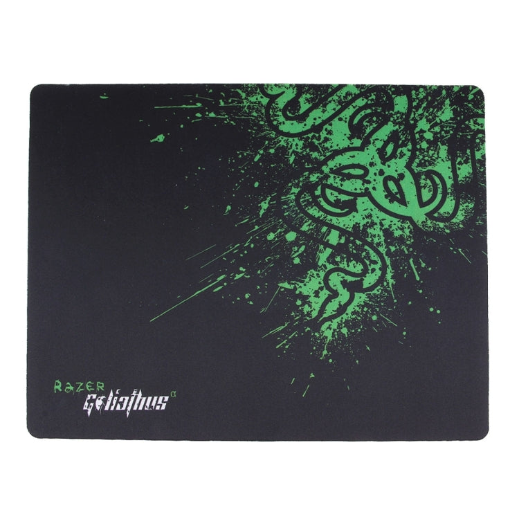 Tappetino per mouse, tastiera da gioco, grande, sottile, antiscivolo, con motivo Razer, in gomma morbida, superficie liscia, dimensioni: 317 x 244 x 2 mm, Size: 32cm x 24cm