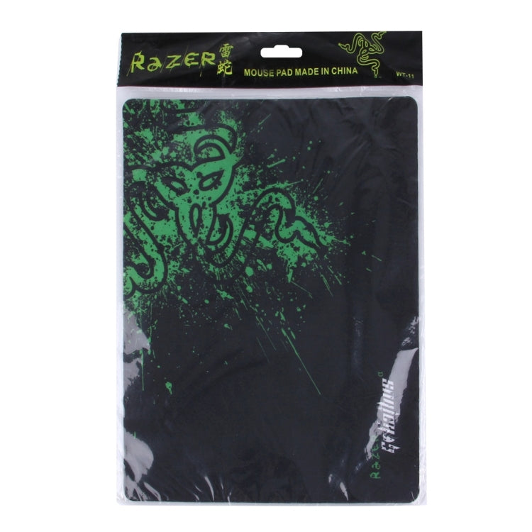Tappetino per mouse, tastiera da gioco, grande, sottile, antiscivolo, con motivo Razer, in gomma morbida, superficie liscia, dimensioni: 317 x 244 x 2 mm, Size: 32cm x 24cm