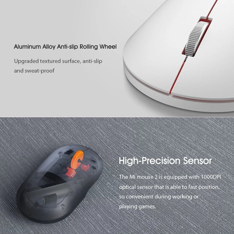 Mouse per computer ultrasottile ricaricabile originale Xiaomi 2.4GHz 125HZ 1000DPI 2, Original Xiaomi Mouse 2, Original Xiaomi Computer Mouse 2