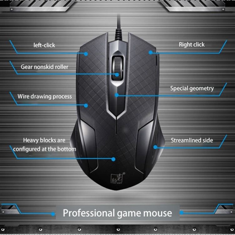 Chasing Leopard 129 Mouse da gioco ottico cablato universale USB con contrappeso, lunghezza: 1,3 m, 129