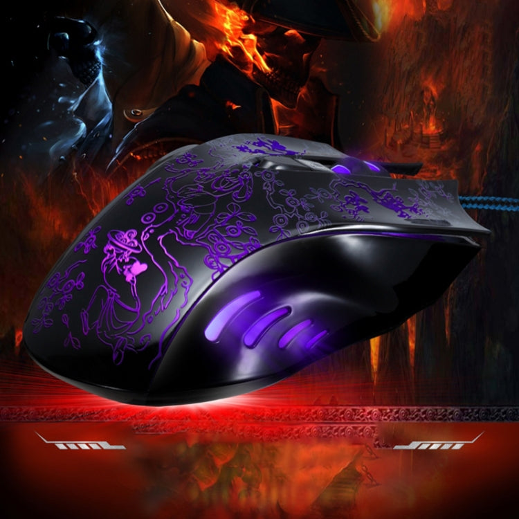 Mouse da gioco ottico e-sport cablato con retroilluminazione a LED regolabile a quattro velocità USB ZGB 169 USB 2400 DPI con contrappeso, lunghezza: 1,45 m, 169 Black, 169 White