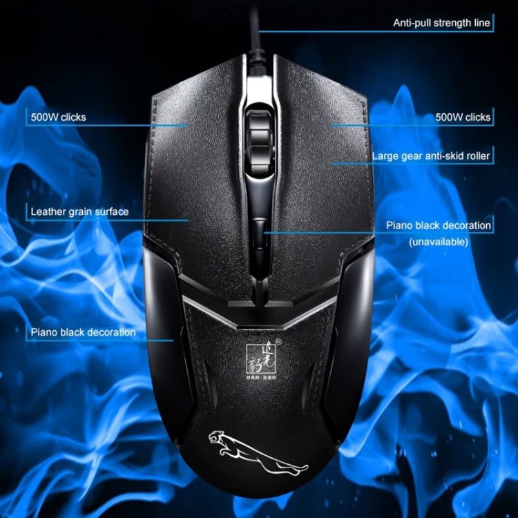 Chasing Leopard 179 Mouse da gioco ottico cablato regolabile USB 1600 DPI a tre velocità, lunghezza: 1,3 m, 179