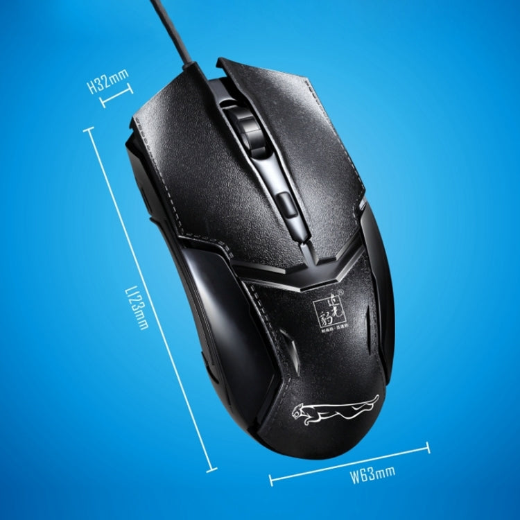 Chasing Leopard 179 Mouse da gioco ottico cablato regolabile USB 1600 DPI a tre velocità, lunghezza: 1,3 m, 179