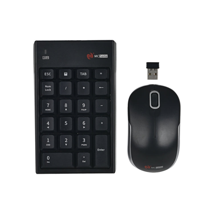 MC Saite MC-61CB Mouse wireless da 2,4 GHz + tastiera numerica a 22 tasti con ricevitore USB per computer PC portatile