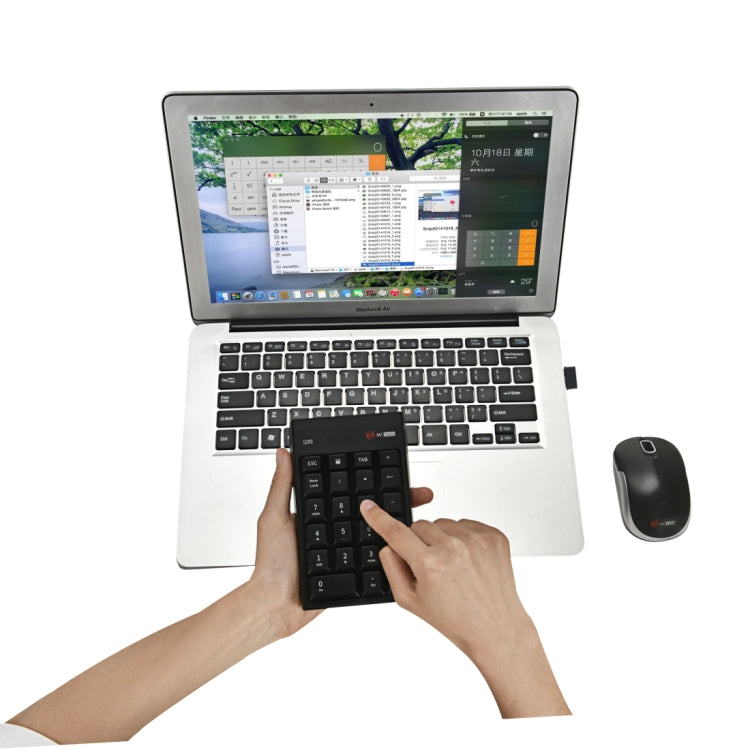 MC Saite MC-61CB Mouse wireless da 2,4 GHz + tastiera numerica a 22 tasti con ricevitore USB per computer PC portatile