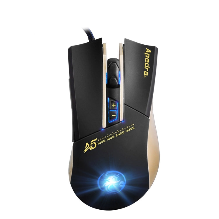 Apedra iMICE A5 Mouse da gioco ad alta precisione LED Luce respiratoria controllata a quattro colori USB 7 pulsanti Mouse da gioco ottico cablato 3200 DPI per computer PC portatile, iMICE A5