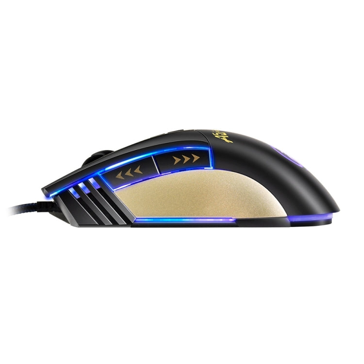 Apedra iMICE A5 Mouse da gioco ad alta precisione LED Luce respiratoria controllata a quattro colori USB 7 pulsanti Mouse da gioco ottico cablato 3200 DPI per computer PC portatile, iMICE A5