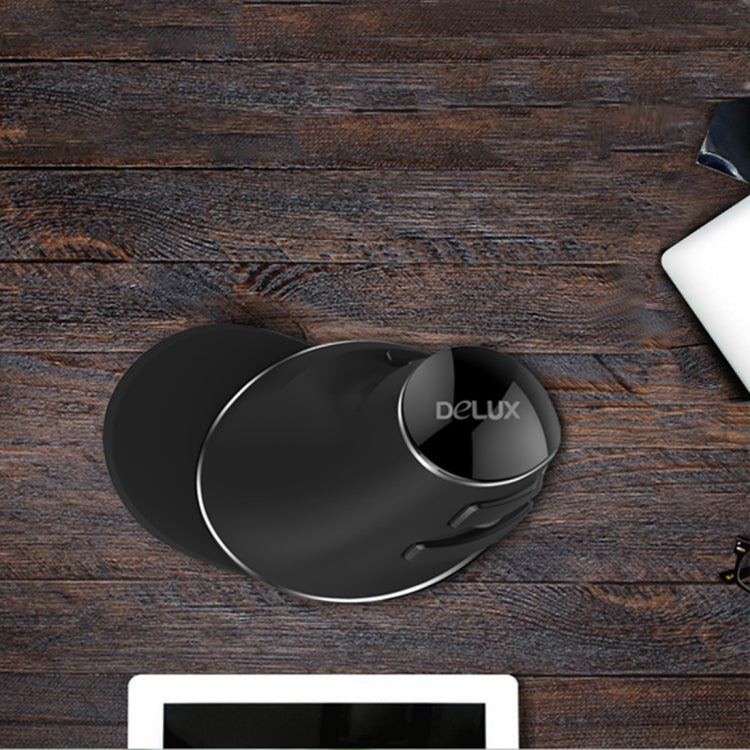 Mouse ergonomico verticale portatile wireless DELUX M618 Plus 2.4G 1600 DPI, 1600DPI Wireless
