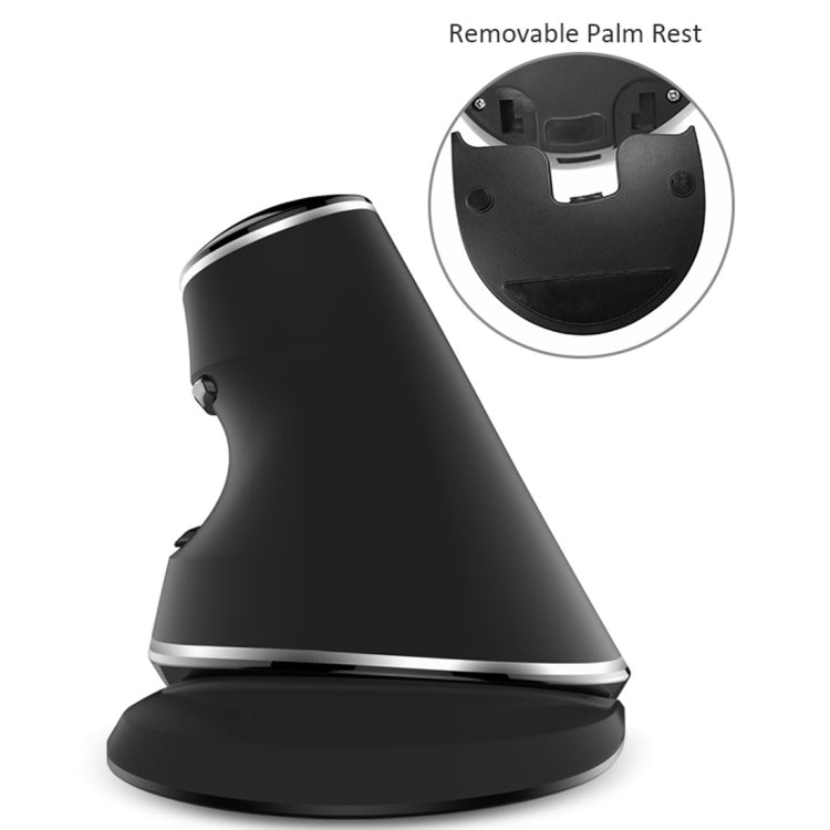 Mouse ergonomico verticale portatile wireless DELUX M618 Plus 2.4G 1600 DPI, 1600DPI Wireless
