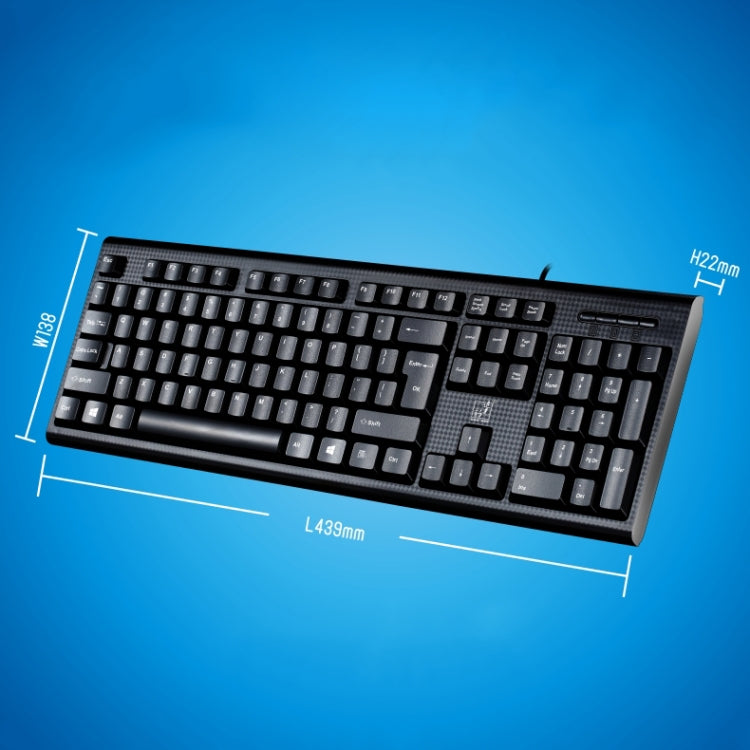 ZGB Q9 104 tasti USB Wired Grid Texture Tastiera da ufficio per giochi generali