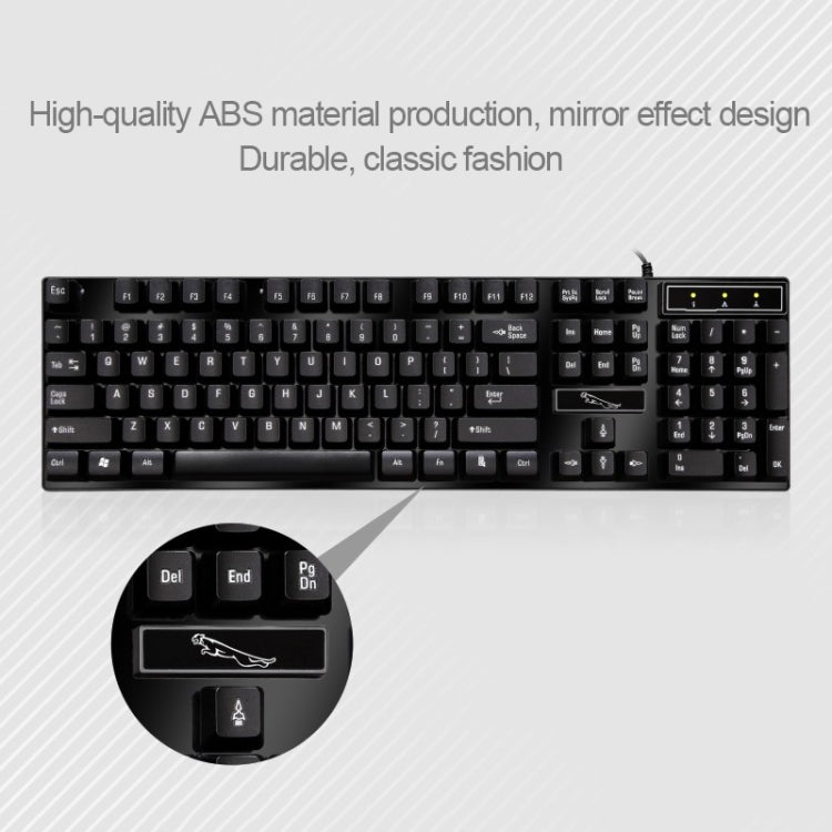 ZGB Q17 104 tasti Tastiera da ufficio da gioco con sospensione cablata USB per laptop, PC