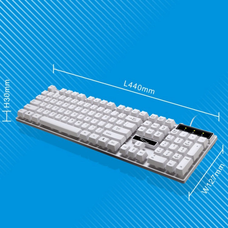 ZGB Q17 104 tasti Tastiera da ufficio da gioco con sospensione cablata USB per laptop, PC