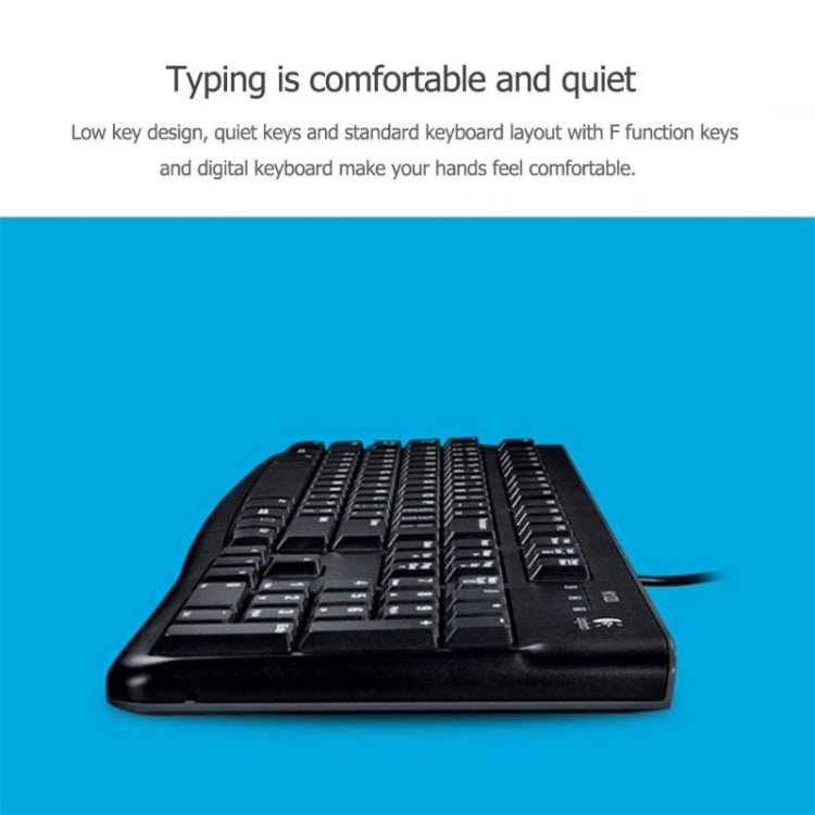 Tastiera cablata Logitech K120 USB impermeabile Splash per computer desktop/laptop, Logitech K120