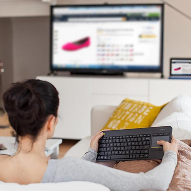 Tastiera touch control wireless Logitech K400 Plus da 2,4 GHz, portata wireless: 10 m, Logitech K400 Plus