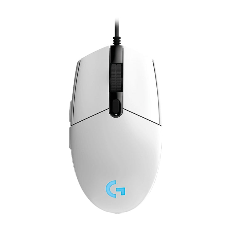Logitech G102 Mouse da gioco ottico cablato regolabile a cinque velocità RGB luminoso da 6.000 DPI a 6 tasti, lunghezza: 2 m, G102, G102 (White)