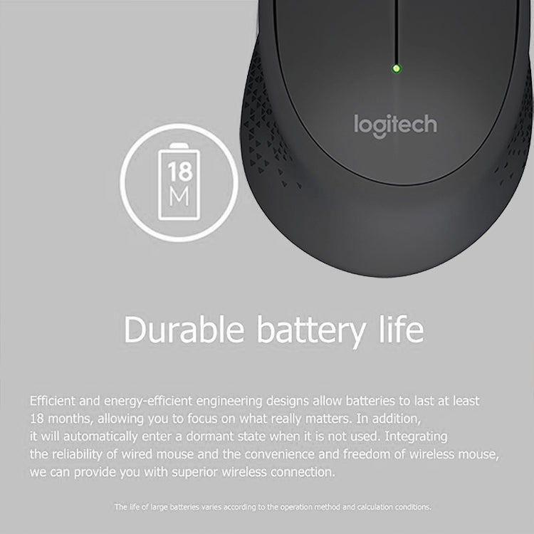 Mouse ottico wireless Logitech M280 da 2,4 GHz, 3 tasti, 1000 DPI, portata wireless: 10 m