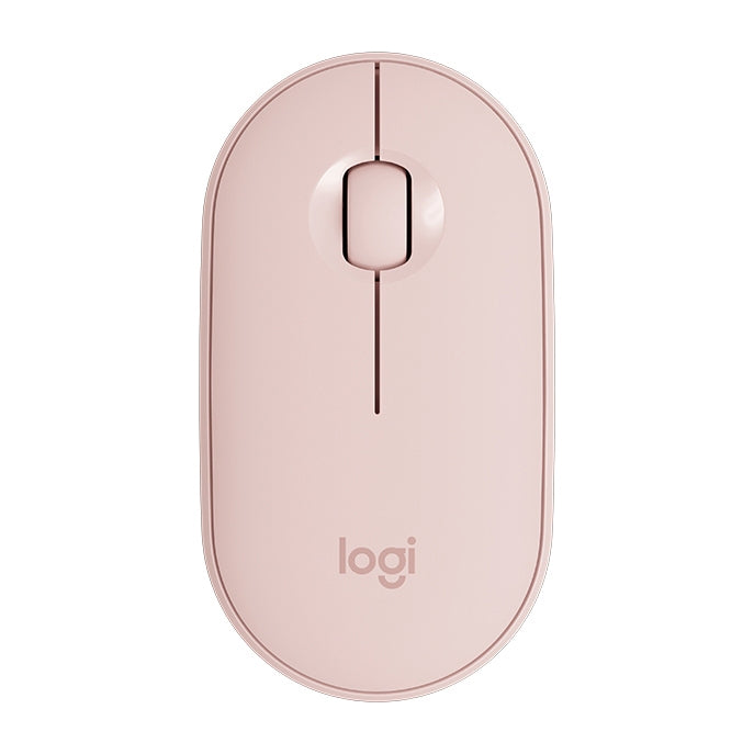 Mouse ottico wireless Bluetooth silenzioso Logitech Pebble Cobblestone a 3 tasti, 1000 DPI, portata wireless: 10 m