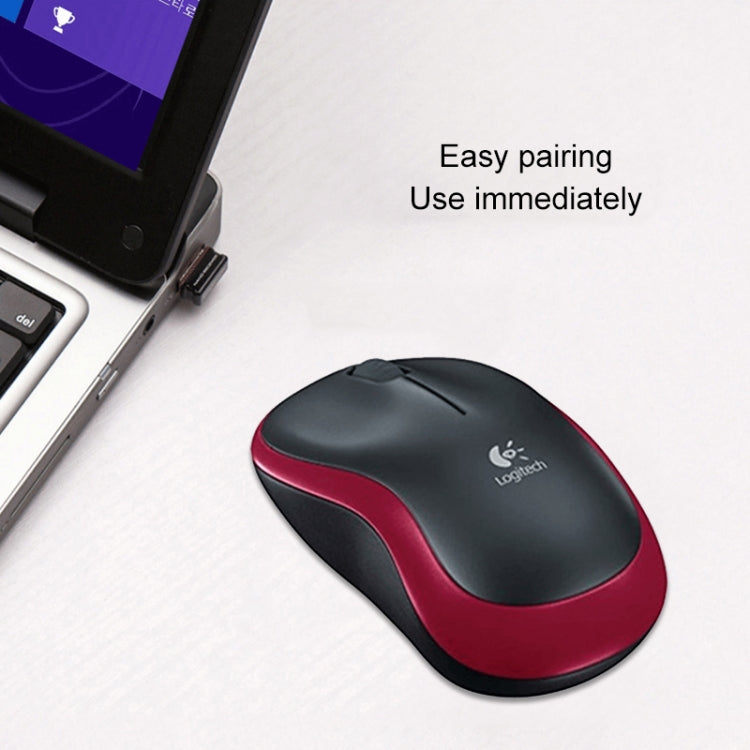 Mouse ottico wireless Logitech M185 da 2,4 GHz, 3 tasti, 1000 DPI, portata wireless: 10 m