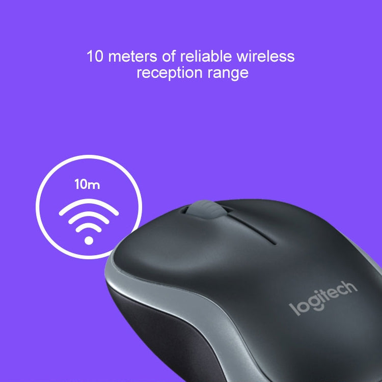 Logitech M186 Mouse wireless per ufficio Computer desktop portatile USB a risparmio energetico universale