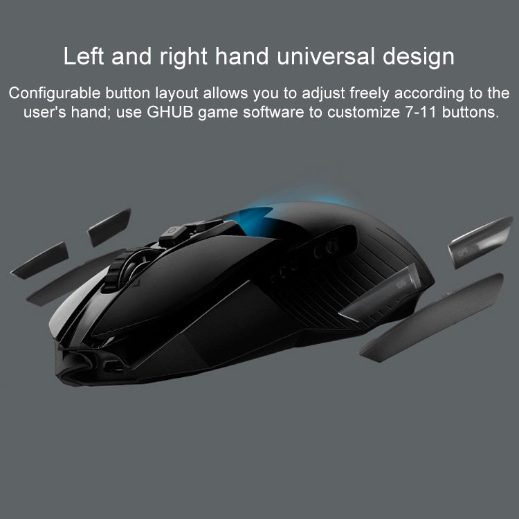 Logitech G903 LIGHTSPEED 16000 DPI 11 pulsanti Sensore HERO 16K Retroilluminazione RGB Mouse da gioco ottico wireless universale per mano sinistra e destra
