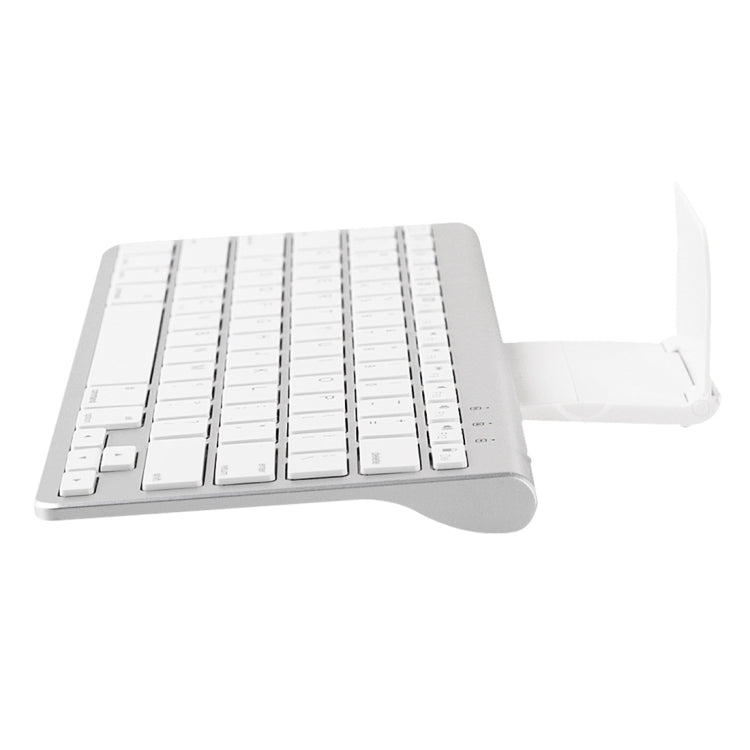 MC Saite 460BT 78 tasti Mini tastiera Bluetooth wireless ultrasottile, supporto integrato, supporto sistema Android / iOS / Windows (argento)