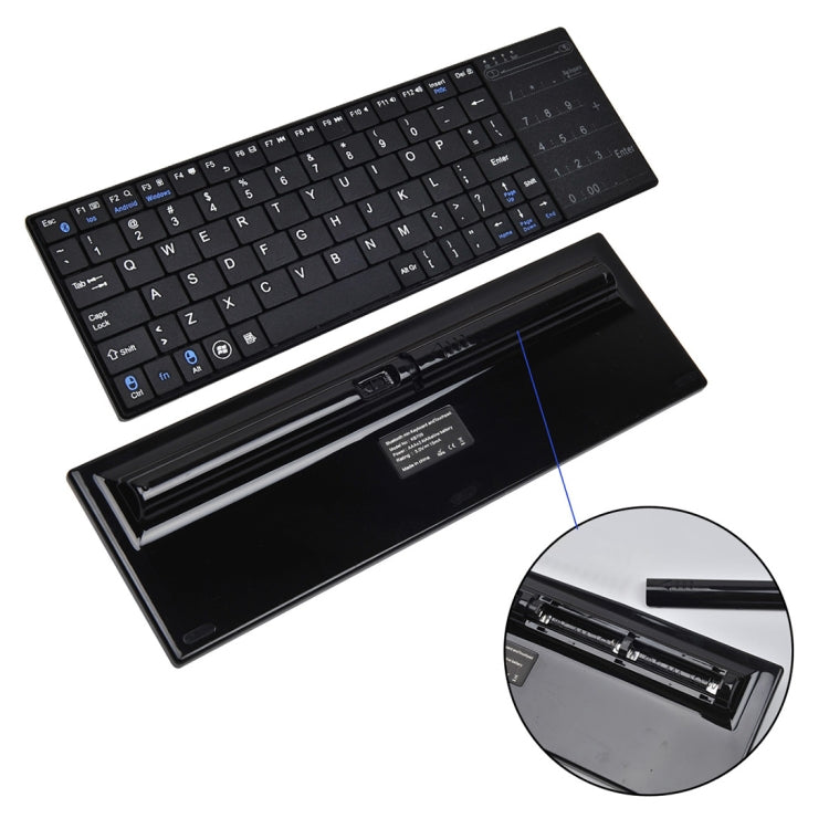 K-07 Tastiera touch Bluetooth ricaricabile wireless ABS, K-07