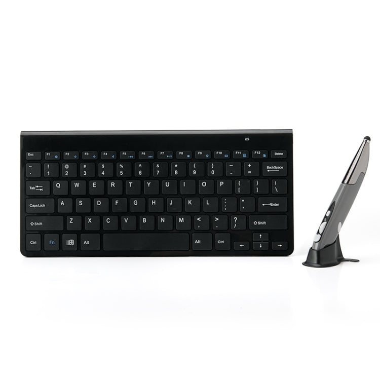 Set mouse ottico wireless con penna stilo intelligente KM-909 da 2,4 GHz + set tastiera wireless, Set White, Set Black