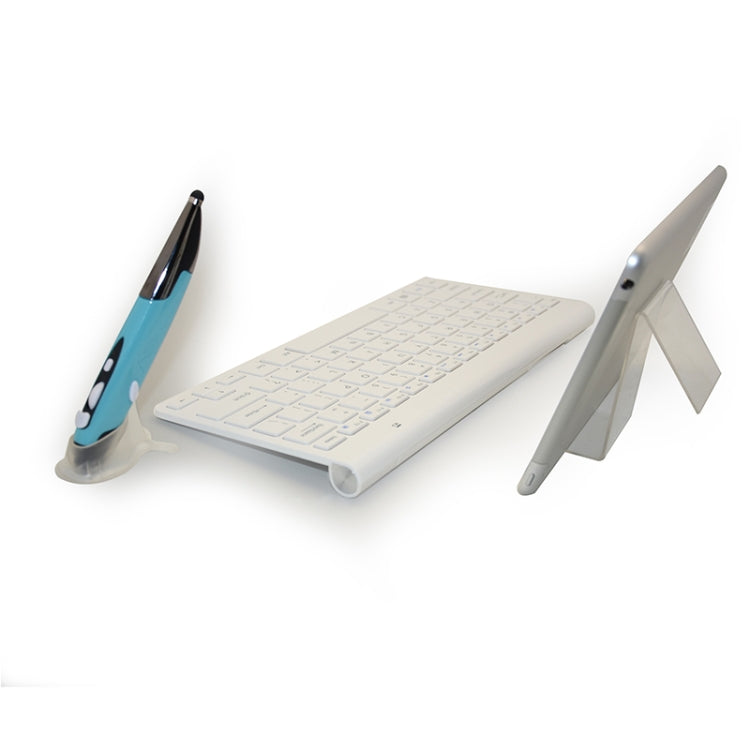 Set mouse ottico wireless con penna stilo intelligente KM-909 da 2,4 GHz + set tastiera wireless, Set White, Set Black