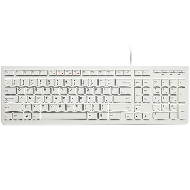 Lenovo K5819 Office Tastiera cablata ultrasottile semplice, K5819 (Black), K5819 (White)